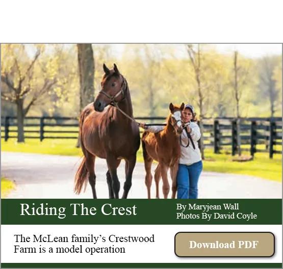 Riding the Crest — Keeneland Magazine feature on Crestwood Farm (PDF)